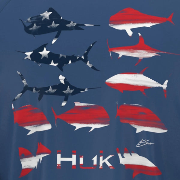 Huk KC Flag Fish Pursuit - Angler Shirt The Compleat