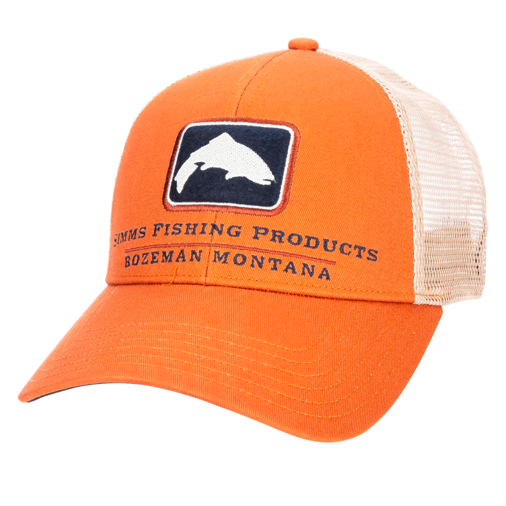 Simms USA Trout Fish Patch Trucker Baseball Hat-Cap Unisex One Size