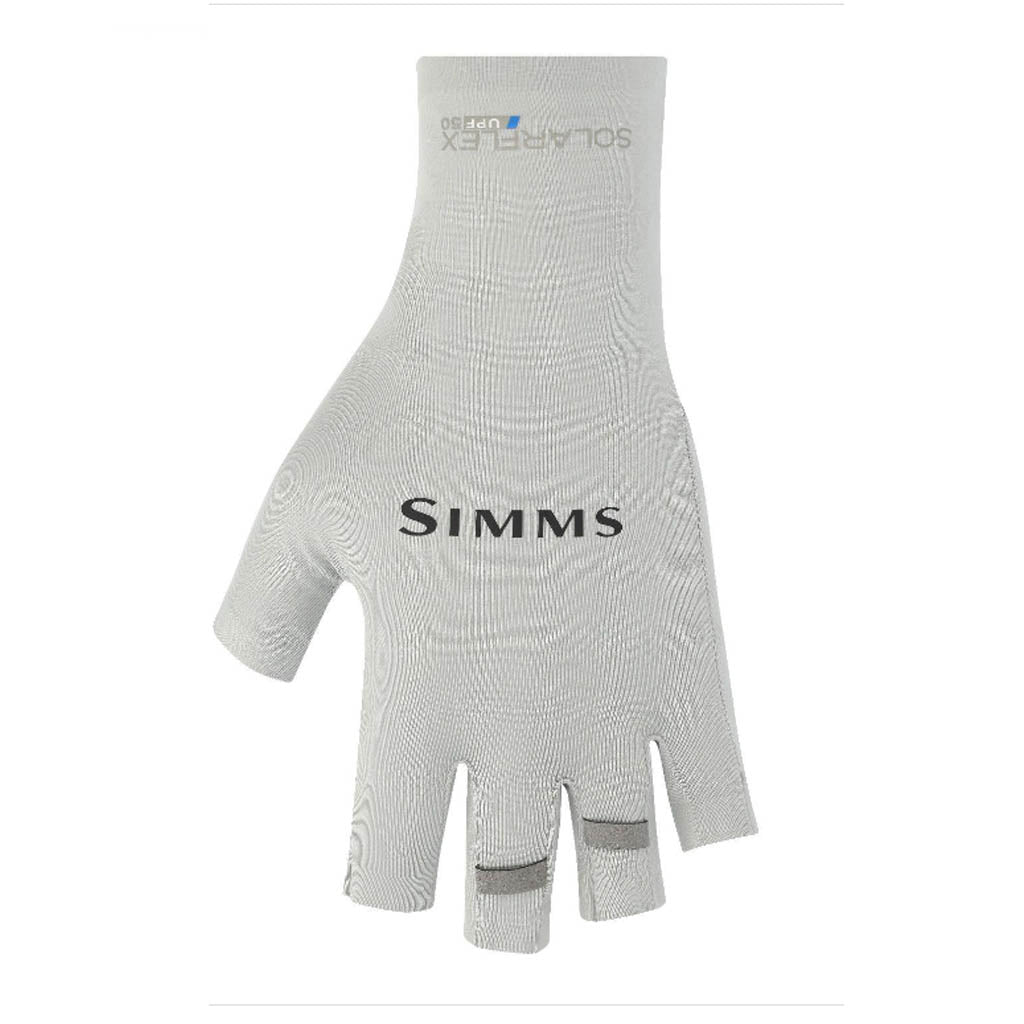 Simms Solarflex Half-Finger Sunglove M / Sterling